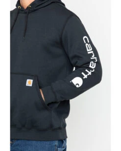 Carhartt Men's Loose Fit Midweight Logo Sleeve Graphic Hooded Sweatshirt -Ariat Shop 086775 89 D2