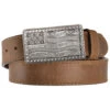 Justin Men's Flying High Flag Buckle Leather Belt -Ariat Shop 120Z86 41 P1