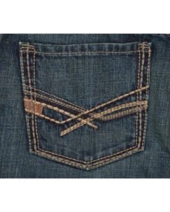 Ariat Men's Blue M3 Multi-Stitch Storm Jeans - Straight Leg -Ariat Shop 2000077599 400 D2