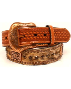 Nocona Men's Square Conchos Western Belt