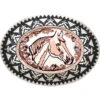 Western Express Men's Copper Horsehead With Filigree Belt Buckle -Ariat Shop 2000232022 220 P1