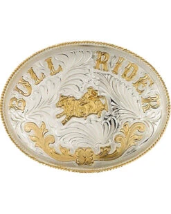 Western Express Men's Extra Large German Bull Rider Belt Buckle