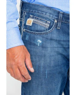 Cinch Men's Ian Dark Stonewash Slim Fit Boot Cut Jeans -Ariat Shop 2000240164 402 P3