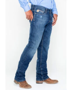 Cinch Men's Ian Dark Stonewash Slim Fit Boot Cut Jeans -Ariat Shop 2000240164 402 P4