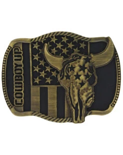 Montana Silversmiths Cowboy Up Strength In Heritage Attitude Buckle