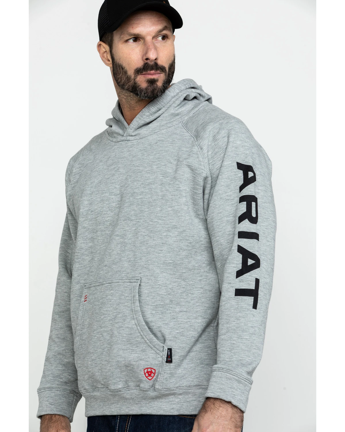 Ariat Men's FR Primo Fleece Logo Hooded Work Sweatshirt 3 Ariat Men's FR Primo Fleece Logo Hooded Work Sweatshirt