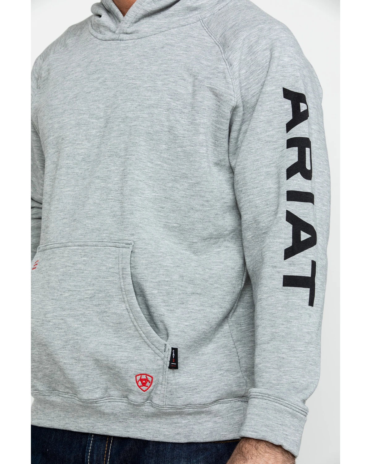 Ariat Men's FR Primo Fleece Logo Hooded Work Sweatshirt 6 Ariat Men's FR Primo Fleece Logo Hooded Work Sweatshirt - Image 4
