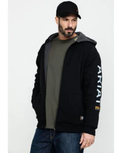 Ariat Men's Rebar All-Weather Full Zip Work Hoodie -Ariat Shop 2000282106 001 P3