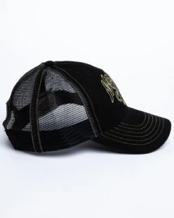 Moonshine Spirit Men's White On Black Logo Print Mesh Ball Cap -Ariat Shop 2000291209 001 P3