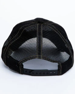 Moonshine Spirit Men's White On Black Logo Print Mesh Ball Cap -Ariat Shop 2000291209 001 P5