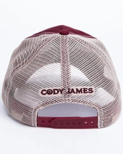 Cody James Men's Burgundy America Free Patch Mesh Ball Cap -Ariat Shop 2000296730 640 P5
