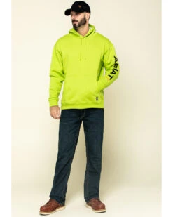 Ariat Men's Lime Heather Rebar Graphic Hooded Work Sweatshirt -Ariat Shop 2000322153 300 P6