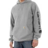 Carhartt Men's Loose Fit Midweight Logo Sleeve Graphic Hooded Sweatshirt - Tall -Ariat Shop 2000332435 070 P1