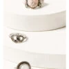 Prime Time Jewelry Women's Pink Marble & Silver Statement Ring Set -Ariat Shop 2000334023 040 P1