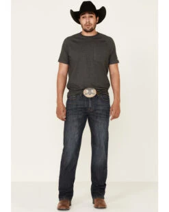 Rock & Roll Denim Men's Dark Vintage Double Barrel Stretch Relaxed Straight Jeans -Ariat Shop 2000334315 400 P3