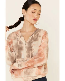 Wild Moss Women's Blushed Tie-Dye Zip Hooded Jacket -Ariat Shop 2000337634 681 P3