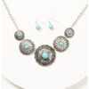 Prime Time Jewelry Women's 5 Concho Necklace And Earrings Set -Ariat Shop 2000338299 040 P1