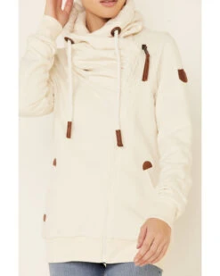 Wanakome Women's Oatmeal Hestia Asymmetrical Zip-Front Hoodie -Ariat Shop 2000340617 104 P3