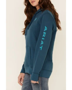 Ariat Women's Eurasian R.E.A.L Arm Logo Graphic Hoodie -Ariat Shop 2000341891 410 P4