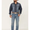 Wrangler Retro Premium Men's Eagleton Light Wash Stretch Slim Bootcut Jeans -Ariat Shop 2000342288 400 P1