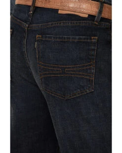 Rock & Roll Denim Men's Hooey Double Barrel Dark Vintage Stretch Relaxed Stackable Bootcut Jeans -Ariat Shop 2000345010 400 P2