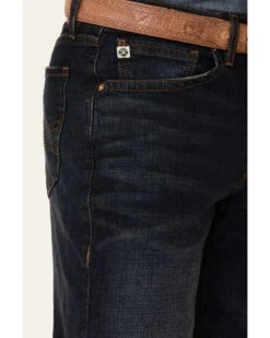 Rock & Roll Denim Men's Hooey Double Barrel Dark Vintage Stretch Relaxed Stackable Bootcut Jeans -Ariat Shop 2000345010 400 P4