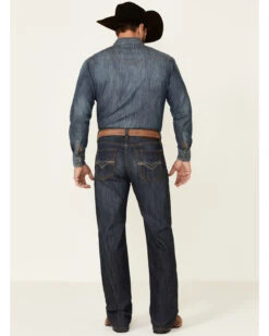 Rock & Roll Denim Men's Double Barrel Dark Wash Stretch Relaxed Straight Jeans -Ariat Shop 2000345207 400 P2
