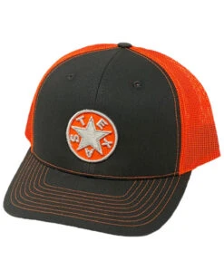 Oil Field Hats Men's Heather Gray & Orange Texas Star Patch Mesh-Back Ball Cap