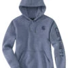 Carhartt Women's Midweight Logo Sleeve Graphic Hooded Work Pullover Sweatshirt -Ariat Shop 2000346368 070 P1