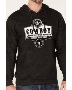 Cowboy Hardware Men's Gray Cowboy Breed Graphic Hooded Sweatshirt -Ariat Shop 2000346639 020 P3