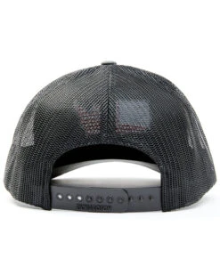 Oil Field Hats Men's Gray & Black American Flag US Patch Mesh-Back Ball Cap -Ariat Shop 2000350290 022 P3