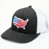 Oil Field Hats Men's Black & White American Flag US Patch Mesh-Back Ball Cap -Ariat Shop 2000350293 001 P1