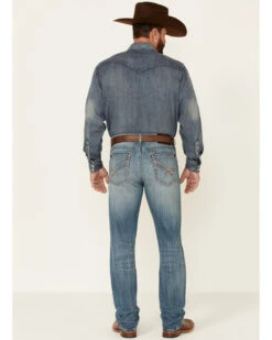 Rock 47 By Wrangler Men's Cochran Medium Wash Stretch Slim Straight Jeans -Ariat Shop 2000350739 400 P3