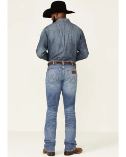 Wrangler Retro Green Men's Sienna Medium Wash Stretch Slim Bootcut Jeans -Ariat Shop 2000350745 400 P4