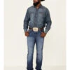 Wrangler 20X Men's Cynn Dark Wash Vintage Stretch Slim Bootcut Jeans - Long -Ariat Shop 2000351007 400 P1