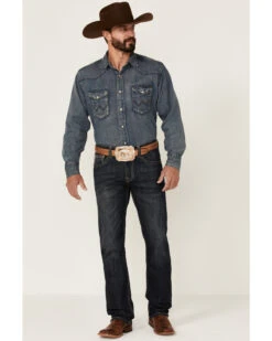 Rock & Roll Denim Men's Vintage Dark Revolver Stretch Slim Straight Jeans -Ariat Shop 2000351108 400 P3