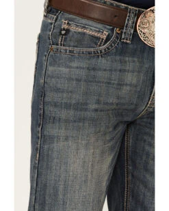 Rock & Roll Denim Men's Vintage Dark Wash Double Barrel Relaxed Straight Jeans -Ariat Shop 2000351110 400 P4