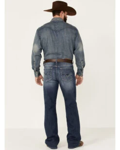 Cody James Men's Double Kicker Medium Dark Wash Stretch Relaxed Bootcut Jeans -Ariat Shop 2000351797 400 P3