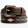 Cody James Men's Embroidered Diamond Concho Basketweave Western Belt -Ariat Shop 2000352141 200 P1