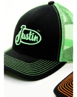 Justin Men's Assorted Embroidered Neon Logo Mesh Back Trucker Cap -Ariat Shop 2000353917 900 P3