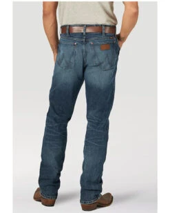 Wrangler Retro Green Men's Lexford Dark Wash Stretch Slim Straight Jeans -Ariat Shop 2000358071 400 P3
