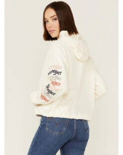 Wrangler Women's Logo Cropped Hoodie -Ariat Shop 2000358083 100 P3