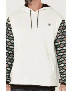 RANK 45 Men's Rustler Southwestern Color-Block Sleeve Hooded Sweatshirt 10 RANK 45 Men's Rustler Southwestern Color-Block Sleeve Hooded Sweatshirt -Ariat Shop 2000359488 900 P4