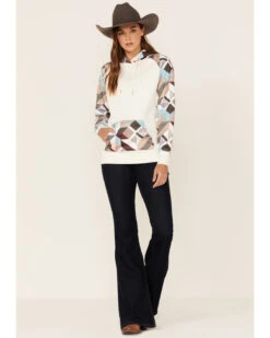 Hooey Women's Modern Colorblock Geo Print Pullover Hooded Sweater -Ariat Shop 2000360944 110 P4