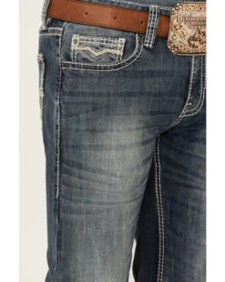 Rock & Roll Denim Men's Medium Vintage Pistol Stretch Regular Straight Jeans -Ariat Shop 2000361609 400 P4