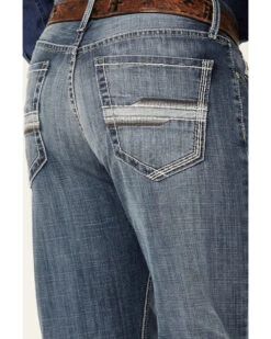 Cinch Men's Grant Medium Stonewash Broken Twill Performance Stretch Relaxed Bootcut Jeans -Ariat Shop 2000362748 402 P4