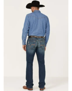 Cinch Men's Ian Dark Stonewash Performance Stretch Slim Bootcut Jeans -Ariat Shop 2000362785 402 P3