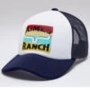 Kimes Ranch Men's Navy Block Party Printed Logo Mesh-Back Trucker Cap 1 Kimes Ranch Men's Navy Block Party Printed Logo Mesh-Back Trucker Cap -Ariat Shop 2000364684 410 P1