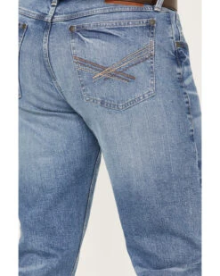 20X Wrangler Men's Mexia Light Wash Vintage Bootcut Stretch Denim Jeans -Ariat Shop 2000365074 412 P4