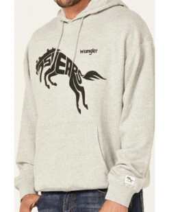 Wrangler Men's 75 Years Heather Gray Horse Graphic Hooded Sweatshirt 8 Wrangler Men's 75 Years Heather Gray Horse Graphic Hooded Sweatshirt -Ariat Shop 2000366795 070 P3